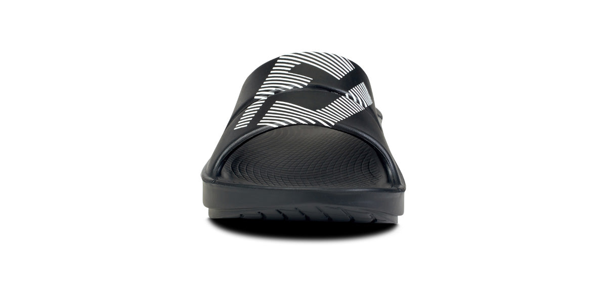 FJ X OOFOS Men's OOahh Sport Slide Sandal - Black - Image 3