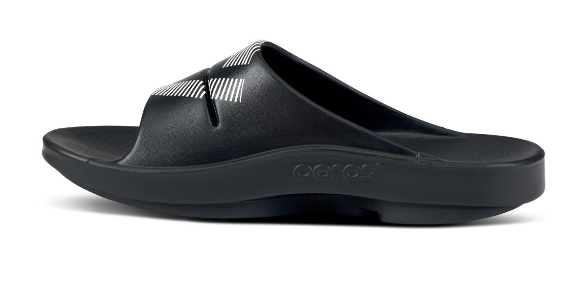 FJ X OOFOS Men's OOahh Sport Slide Sandal - Black - Image 4